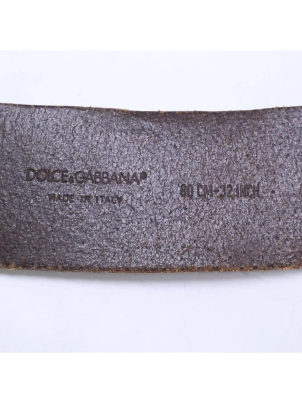 Dolce & Gabbana DG Buckle Leather 80 Belt